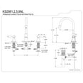 thumbnail image 3 of Kingston Brass KS2981NL 8 in. Widespread Bathroom Faucet, Polished Chrome, 3 of 3