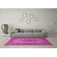 thumbnail image 3 of Ahgly Company Indoor Square Medallion Pink Traditional Area Rugs, 4' Square, 3 of 4