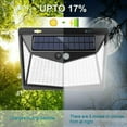 thumbnail image 4 of POINTERTECK Solar Lights Outdoor, 208 LED & 3 Working Modes 270º Wide Angle Solar Flood Lights Solar Powered Lights Security Motion Sensor Lights, IP65 Waterproof Wireless for Garden, Yard, 4 of 9