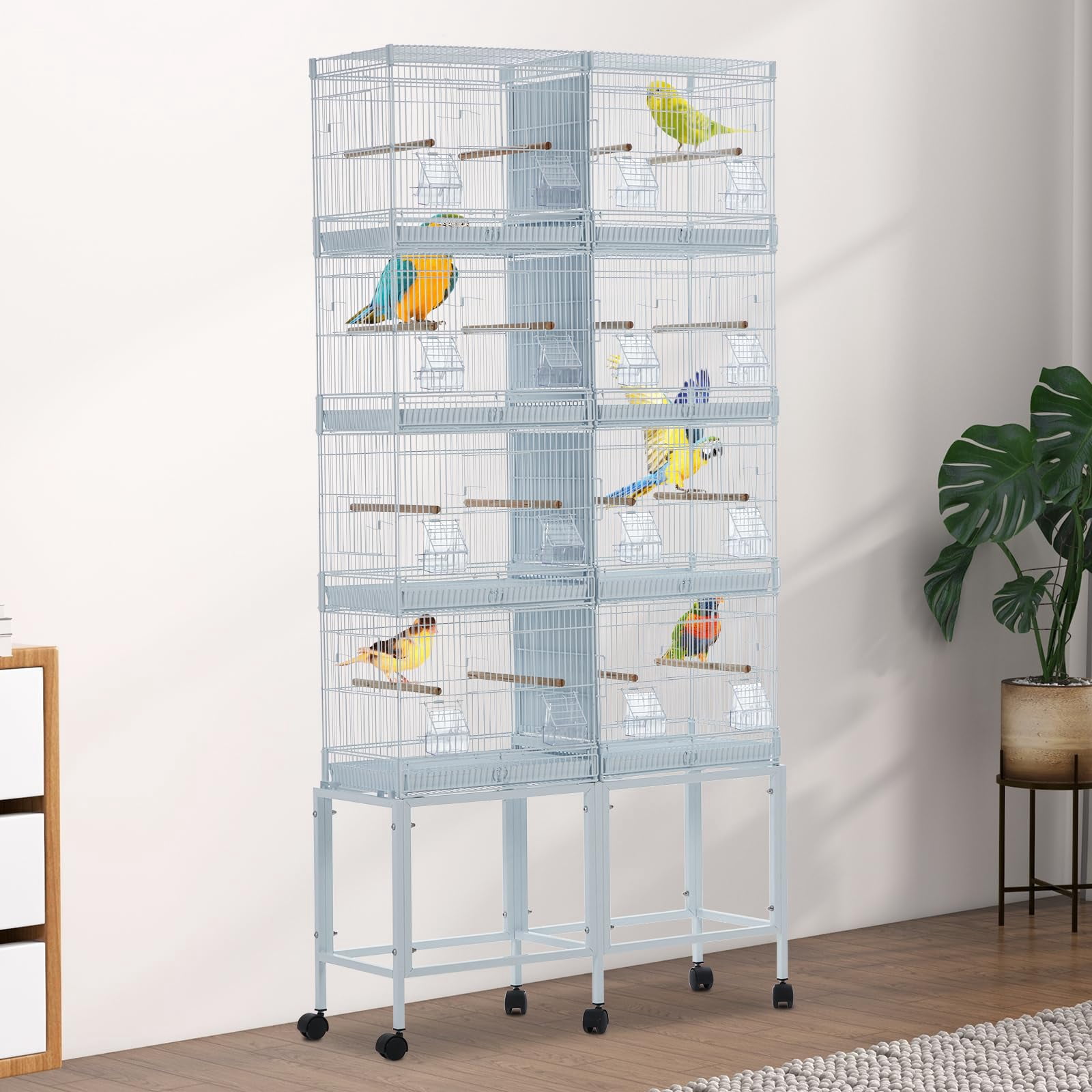 Luku Large Wrought Iron Parrot Bird Cage, 54-Inch