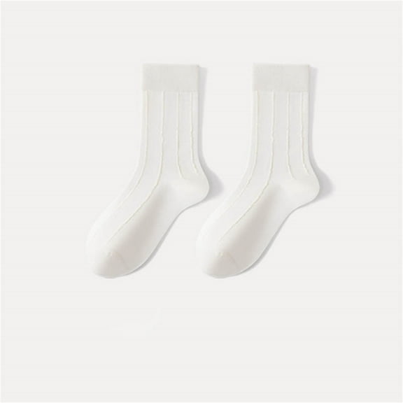 Delayuji Socks For Women Mid Calf Socks Candy Color Socks Sport Sock Womens Cute Crew Socks Casual Socks Neutral Cotton Socks for Women White One Size