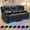 Black-Style 1, variant on Electric Power Reclining 3-seat Sofa, 4-Point Vibration Massage & Lumbar Heating, Adjustable 90°-150° Recline, RGB LED Light Strip, Side Storage Pockets for Living Room, Pu Leather, Black