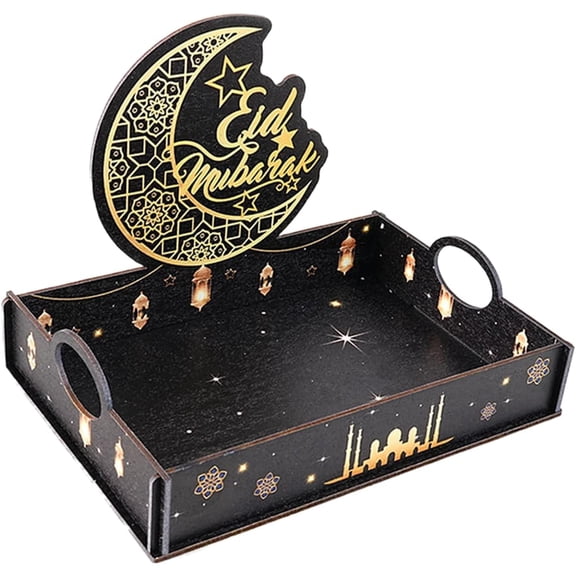 Decorative Serving Tray with Built-In Handles, Durable Holiday Sweet Platter 7.9×5.5 in, Versatile Handle Tray for Kitchen, Dining Room, Living Room, Party & Gathering Use (K)