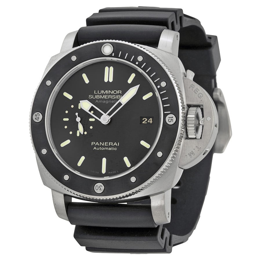 Panerai luminor submersible top amagnetic black steel