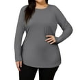 thumbnail image 5 of Women's Long Sleeve Sun Shirts UPF50+ UV Protection Crew Neck Rash Guard Lightweight Quick Dry Workout Hiking Tops Gray XL, 5 of 5