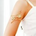 thumbnail image 5 of K-KED Women Upper Arm Cuff Flower Butterfly Armlet Armband Adjustable Delicate Jewelry Bracelet-Butterfly Gold, 5 of 9