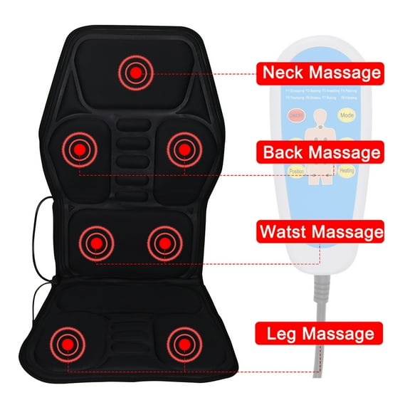 SAYFUT 8 Mode 3 Intensity Full Body Shiatsu Massage Cushion with Vibration, 3D Deep Kneading Back Neck Massage Chair Pad Seat for Muscle Soreness Pain Relief, Remote Control