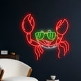 thumbnail image 2 of Handmadetneonsign Crab Neon Sign, Crab Led Sign, Crab Led Light, Crab Neon Light, Sea Food Shop, 2 of 5