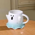 thumbnail image 5 of Ceramic ghost mug, Halloween Creative Spooky Cup with Cute Face, Cute Mug for Men, Women & Teens - Microwave & Dishwasher Safe (Blue), 5 of 13