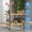 Natural, variant on Rahiem Industrial Iron Bar Cart, Dark Walnut Finished