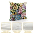 thumbnail image 4 of Nawypu  Easter Peeps Eggs Decorative Throw Pillow Covers  Wreath Bunny Rabbit Colorful Stripes Porch Patio Outdoor Pillowcase, Flowers Basket Butterfly Cushion Case Home Decor, 4 of 5