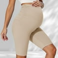 thumbnail image 2 of Maternity Leggings Over The Belly Women's Stretch Pregnancy Shorts High Waist Yoga Workout Activewear Comfortable Breathable Soft Fabric, 2 of 2