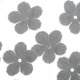 thumbnail image 5 of 30 Uds. Apliques de flores de tela de Scrapbooking costura DIY artesanía decoración de boda gris Zulema Adorno de flores de tela, 5 of 8