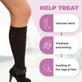 thumbnail image 4 of Gabrialla Unisex Microfiber Knee High Graduated Compression Socks (25-35mmHg): H-304, 4 of 7