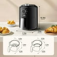 thumbnail image 2 of Bear Small Air Fryer 2.1 QT, Mini Airfryer Adjustable Time&Temp Control, Compact Size Space Saving for 1-2 People Quick Healthy Meals Snack in Minute, 2 of 8