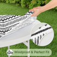 thumbnail image 5 of Floral Bohemian Elastic Tablecloth for Round Tables 44 Inch Fits 38-42 Liquid Resistant Surface Family Dinners Events, 5 of 7
