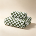 thumbnail image 4 of Checkered Towels, Soft Large Towels Quick Dry for Beach Pool Swim Bathroom Spa Shower Gym,29.53x13.78 Inch(Green), 4 of 5