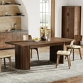 thumbnail image 3 of Tribesigns 78.7" Extra Long Dining Table for 6-8 People, Large Farmhouse Kitchen Table with Wooden Tabletop, Rustic Style Rectangular Dinner Table for Dining Room, Kitchen, Living Room, Walnut, 3 of 8