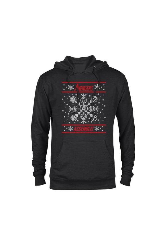 Avengers Assemble Holiday Sweater - Pullover Hoodie for Adults - Customized-Black