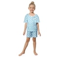 thumbnail image 5 of EFINNY Nightgowns Mom and Daughter Matching Family Pajamas Set Polka Dot 2PCs Short Sleeve Top and Shorts Outfits for Girls 6-12Y, 5 of 8