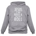 thumbnail image 1 of Tstars Womens Christian Shirts Christian Clothes Jesus is my Rock and Thats How I Roll Christian Clothes for Ladies Following Jesus Faith Shirts Christian Outfits Jesus Clothing Women Hoodie, 1 of 4