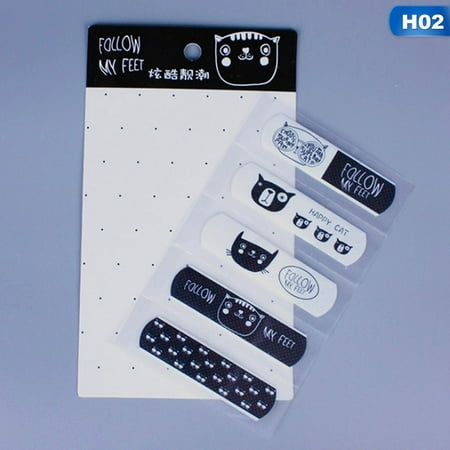 AkoaDa 2*5pcs Waterproof Cartoon Bandage Sticker Baby Kids Care First Band Aid Travel Emergency Kit