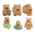 thumbnail image 1 of 6 piezas Lindas figuras de resina de mini Capybara Micro Capybara Modelo de paisajismo para decoración de mesa Capybara Figura para decoración del hogar suministros y recuerdos de fiesta ideales, 1 of 8