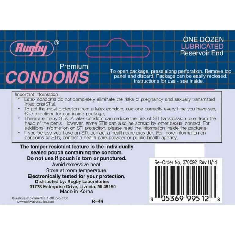 rugby premium lubricated condoms Rugby Premium Condoms Lubricated 12ct 305369995128a239 for sale online