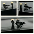 thumbnail image 3 of WEUVEB Black Resin Figurines Meticulous Design for Office Desks and Shelves 3Pcs, 3 of 8
