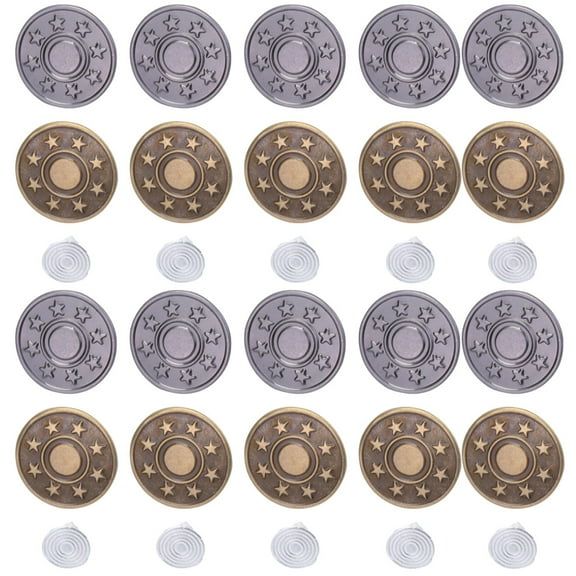 100 Sets Men's Pants Bundy Suspender Trousers Buttons Jeans Repair