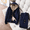 Navyblue, variant on Women's Hooded Tracksuit Set Warm Fleece Hoodie Jacket and Pants Winter Sweatsuit