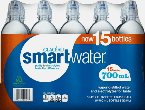 Glaceau SmartWater Water with Sports Cap (700ML bottles, 15 pk.)