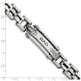 thumbnail image 6 of Chisel Stainless Steel Polished with CZ DAD Bracelet - 8.5", 6 of 8