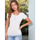 thumbnail image 5 of Blusa Informal Básica de Corta con Cuello Henley Acanalado y Botones para Mujer, y Verano S, 5 of 10