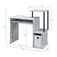 thumbnail image 2 of Newboti Furniture Lyphre Antique White & Black Finish Computer Desk BN.3998, 2 of 8
