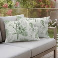 thumbnail image 2 of Outdoor Waterproof Pillow Covers Retro Marine Life Decorative Throw Pillow Protectors,Pillowcase Cushion Cases for Patio Sofa Garden Couch,20x12in,Pack of 2, 2 of 14