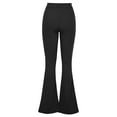 thumbnail image 5 of XFLWAM Womens High Waist Bootcut Wide Leg Flare Pants Flared Leg Trousers Dressy Slit Hem Bell Bottoms Black S, 5 of 8