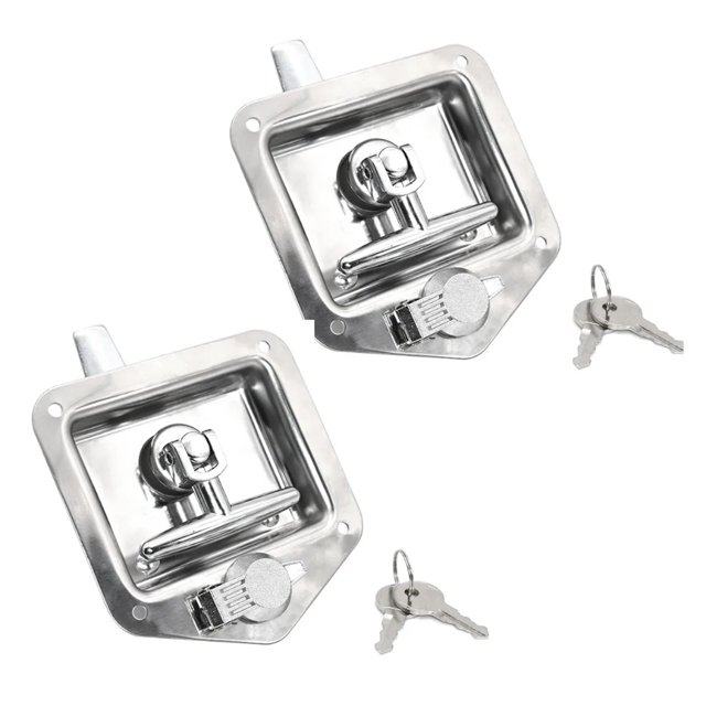 1/2 Pcs Accessoires de Serrure de Porte en Acier Inoxydable pour Yacht RV Serrure de Boîte à Outils pour Caravane Camion RV Accessoires Remorque de Véhicule Récréatif