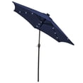 thumbnail image 1 of Pemberly Row 10ft Patio Solar Umbrella LED Patio Market Steel Tilt in Navy, 1 of 8