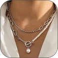 thumbnail image 1 of Colliers pour Femmes Collier de Perles pour Femmes Collier Charme Collier Ras du Cou Collier de Perles Collier de Mariage Bijoux de Bal Cadeaux Tendance pour Femmes, 1 of 6