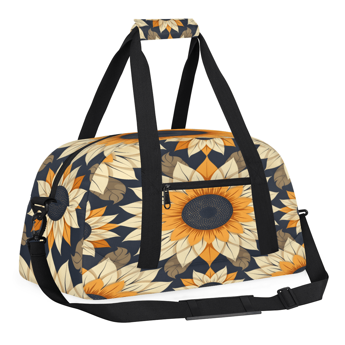 Herdesigns Sunflower Sports Duffle Bag for Women & Men, Flower Gym Bag Dance Bag Overnight Bag Carry On Weekender Travel Bag