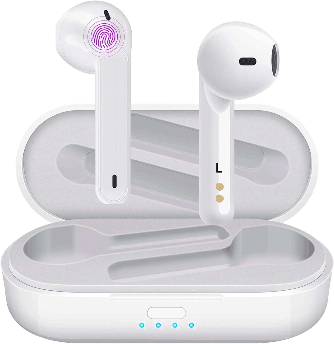 Casque Bluetooth Sans Fil Avec Bouton Muet - Audio HD APTX, Double Appairage, Autonomie 118h, étanche IPX7, Bleu