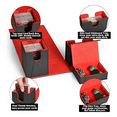 thumbnail image 6 of Card Deck Box, Premium Box with Flip Dice Tray , Case Storage for Sports Playing Game Cards Black+Red, 6 of 6