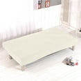 thumbnail image 3 of Stretch Futon Cover Armless Sofa Slipcover Foldable Sofa Bed Covers with Elastic Band, Machine Washable (Beige), 3 of 6