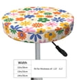 thumbnail image 4 of Lsque Groovy Daisy Flowers Round Bar chair cushion covers Velvet Fabric Premium Comfort Protects from Scratches and Stains for 14-17 Inch Chair- 12 inch, 4 of 7
