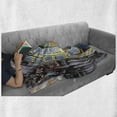 thumbnail image 6 of Clock Soft Flannel Fleece Blanket, Prague Astronomical Clock in the Old Town an European Medieval Landmark of City, Cozy Plush for Indoor and Outdoor Use, 50" x 70", Blue and Yellow, by Ambesonne, 6 of 6