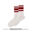 thumbnail image 4 of New Women Men Striped Socks Soft Breathable Crew Socks Casual Slouch Athletic Matching Socks, 4 of 4