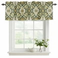 thumbnail image 2 of Sage Green Boho Valances for Windows, Decorative Rod Pocket Window Valance Curtains, Rustic Southwest Plants Motifs Short Curtain Drapes for Kitchen/Bathroom/Living Room, 2 Panels, 60" W x 18" L, 2 of 8
