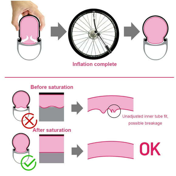 700X18-32c Road Bike Inner Tube Foldable Tire Repair Bicycles 65mm Bicycles Tire Valve Professional Portable Cycling Rider Replacement Tyre Accessory