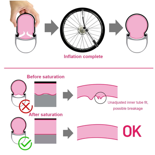 700X18-32c Road Bike Inner Tube Foldable Tire Repair Bicycles 65mm Bicycles Tire Valve Professional Portable Cycling Rider Replacement Tyre Accessory